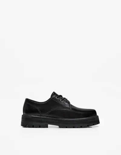 Bershka Derby Shoes In Blue