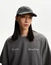 Bershka Embroidered Cap In Gray
