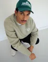 Bershka Embroidered Cap In Green