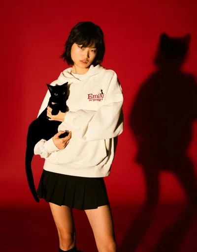 Bershka Emily The Strange Hoodie In White