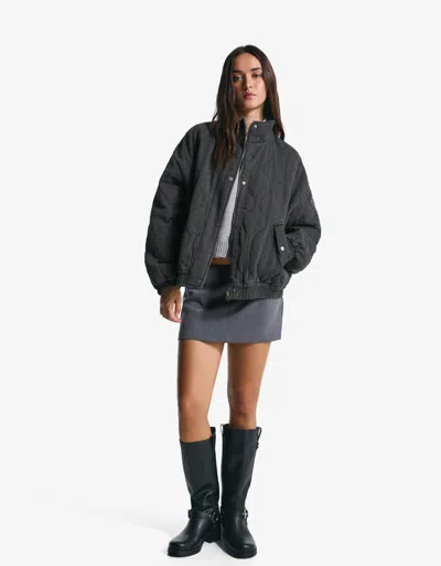 Bershka Faded Jacket In Gray