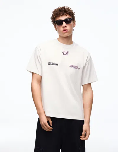 Bershka Fast & Furious Relaxed Fit T-shirt In White