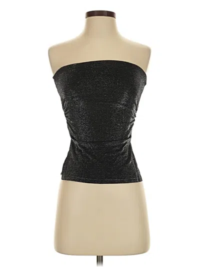Pre-owned Bershka Faux Leather Skirt In Black