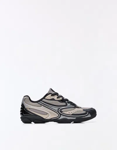 Bershka Fine Sole Sports Shoe In Multi