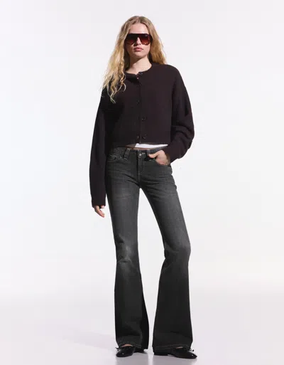 Bershka Flared Baggy Jeans In Black