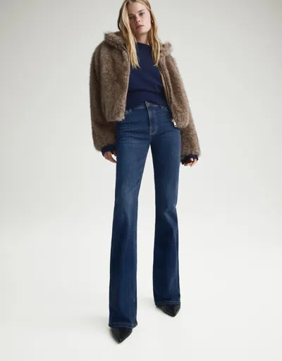 Bershka Flared Jeans In Blue