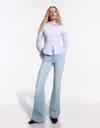 Bershka Flared Jeans In Blue
