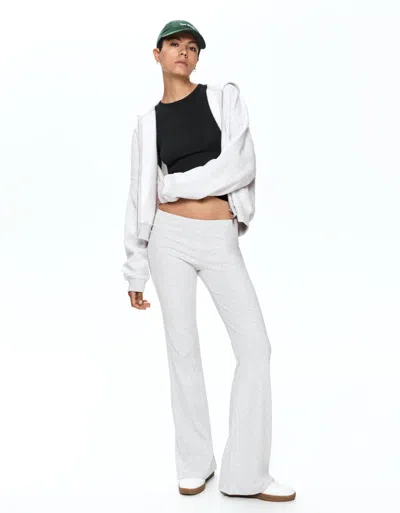 Bershka Flared Pants In White