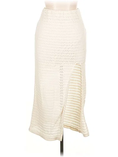 Pre-owned Bershka Formal Skirt In Ivory