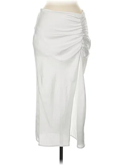Pre-owned Bershka Formal Skirt In White