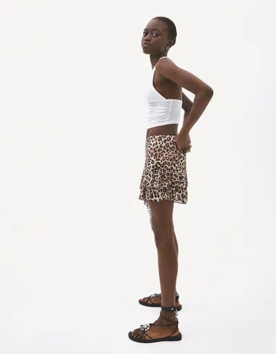 Bershka Gathered Halter Top In Black