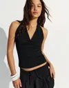Bershka Halter Top In Black