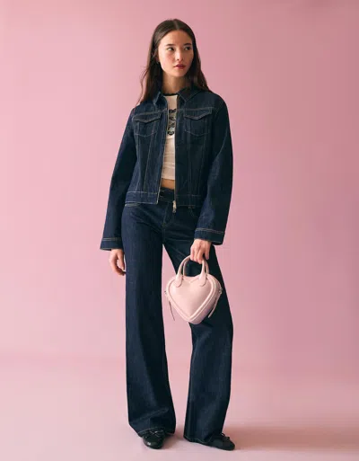 Bershka Heart Mini Bag In Pink