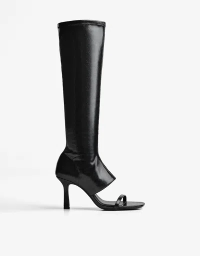 Bershka High-heel Sandals With Pants In Black