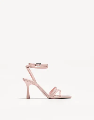 Bershka High-heel Strappy Sandals In Multi
