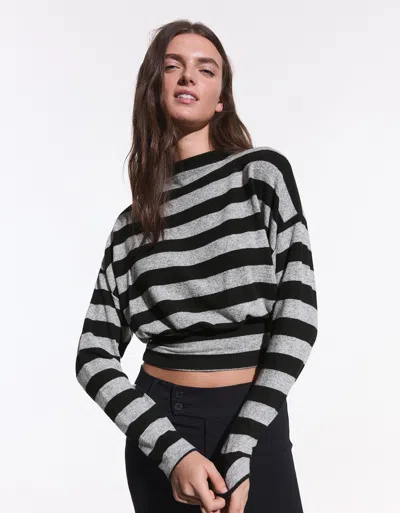 Bershka High Neck Sweater In Black