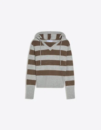 Bershka Hooded Print Sweater In Multi