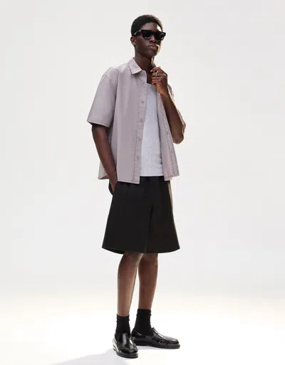 Bershka Interlock Bermuda Shorts In Black