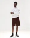 Bershka Interlock Bermuda Shorts In Brown