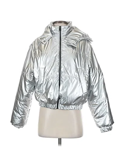 Pre-owned Bershka Jacket In Silver