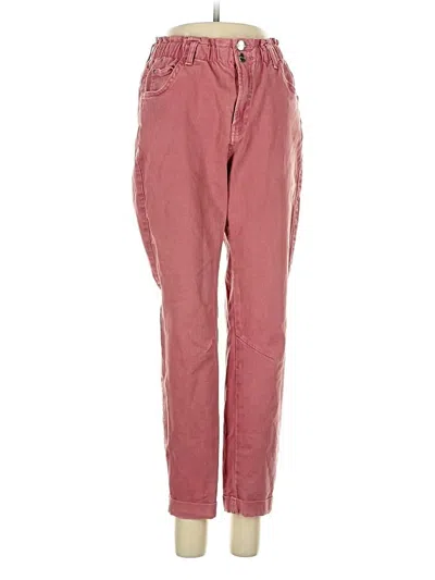 Pre-owned Bershka Jeans In Burgundy