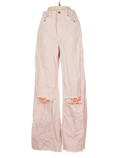 Pre-owned Bershka Jeans In Pink