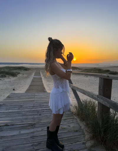 Bershka Lace Tank Top In Multi