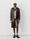 Bershka Leather Effect Jacket In Brown