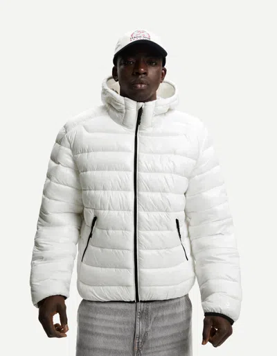 Bershka Lightweight Puffer Jacket In White