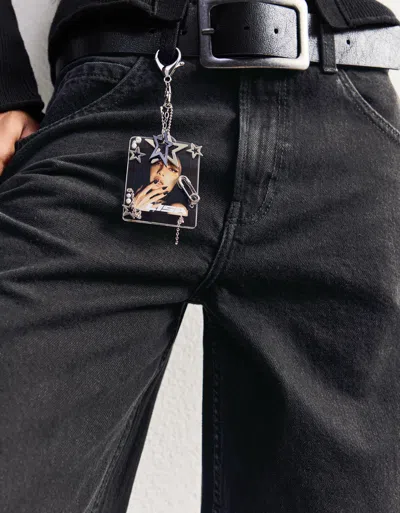 Bershka Lisa Key Ring In Black