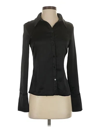Pre-owned Bershka Long Sleeve Blouse In Black