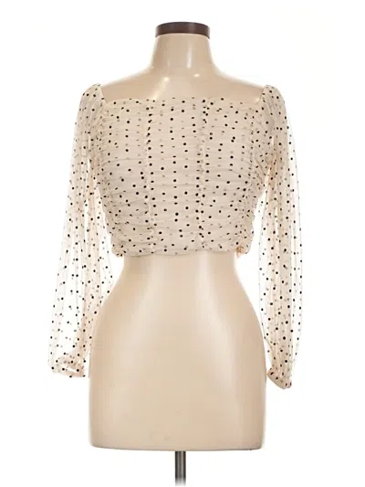 Pre-owned Bershka Long Sleeve Blouse In Ivory