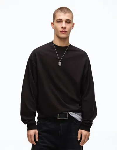 Bershka Long Sleeve T-shirt In Black