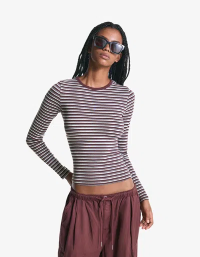 Bershka Long Sleeve T-shirt In Multi