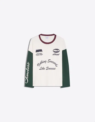 Bershka Long Sleeve T-shirt With Contrast Print In Multi