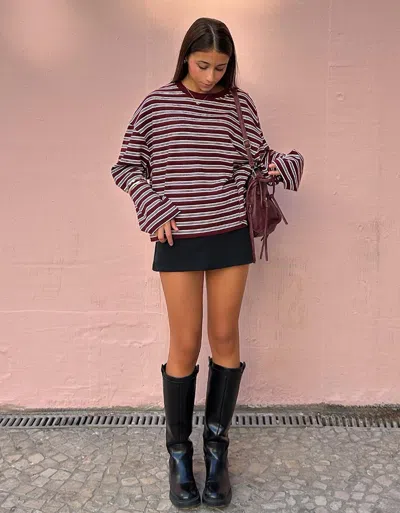 Bershka Long Sleeve T-shirt With Print In Multi