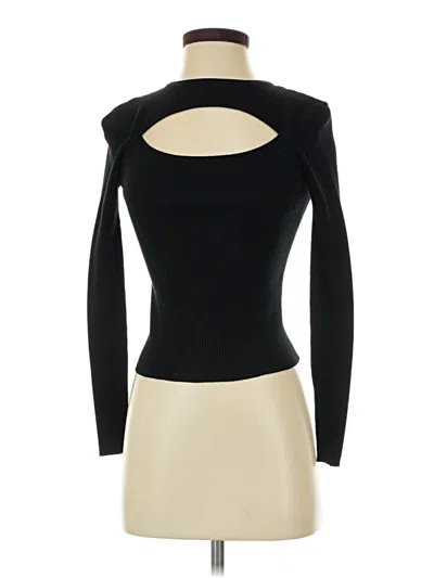 Pre-owned Bershka Long Sleeve Top Black Turtleneck Tops