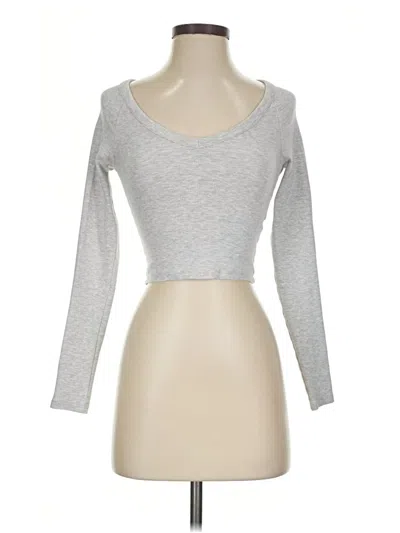 Pre-owned Bershka Long Sleeve T-shirt In Silver