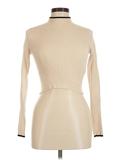 Pre-owned Bershka Long Sleeve Turtleneck In Tan
