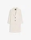 Bershka Long Soft Coat In White