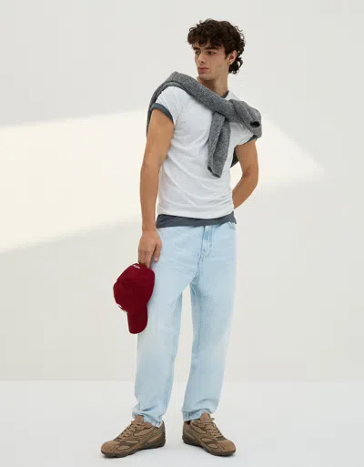 Bershka Loose Fit Jeans In Blue