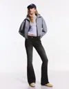Bershka Low-rise Boot-cut Jeans In Blue