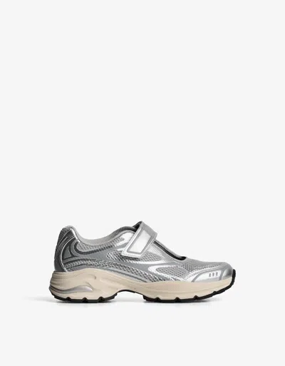 Bershka Mary Janes In Silver