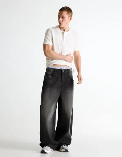 Bershka Mega Baggy Jeans In Black