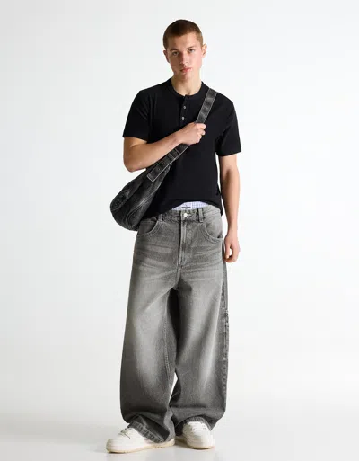 Bershka Mega Baggy Jeans In Gray