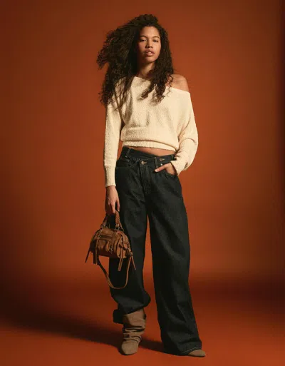 Bershka Mini Bowling Bag In Brown