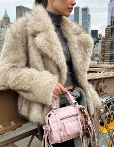 Bershka Mini Bowling Bag In Pink