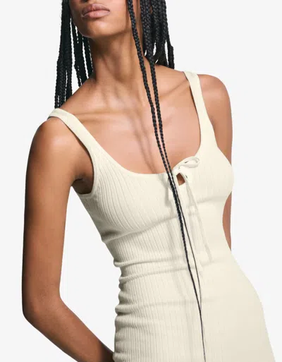 Bershka Mini Dress With Straps And Ties In White