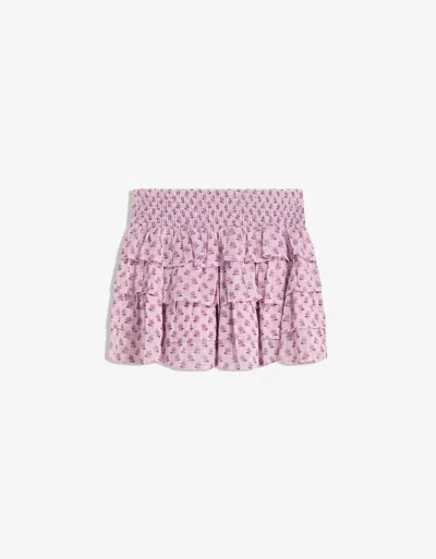 Bershka Mini Skirt With Ruffles In Pink