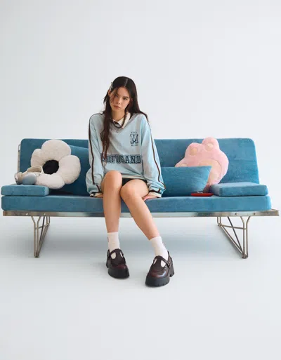 Bershka Mofusand Print Long Sleeve T-shirt In Multi